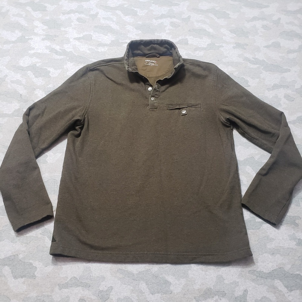 Untuckit Sweatshirt Mens Medium Green Long Sleeve‎